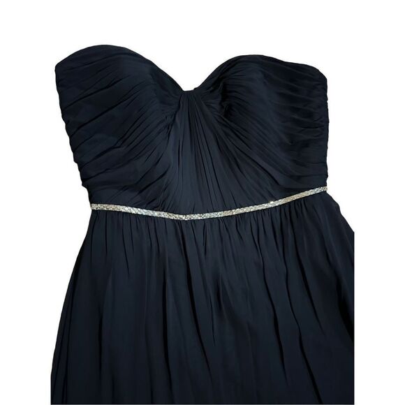 NWT Jenny Packham Lux Chiffon Beaded Maxi Dress sz 16 in Midnight navy blue - Picture 4 of 10